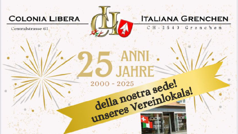 Grenchen: la Colonia Libera Italiana festeggia 25 anni della sua sede