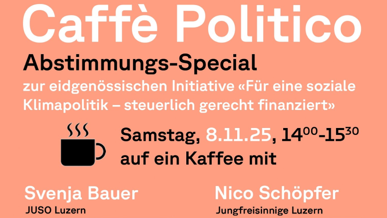 Caffè Politico a Lucerna: Dibattito sull’iniziativa per una politica climatica sociale