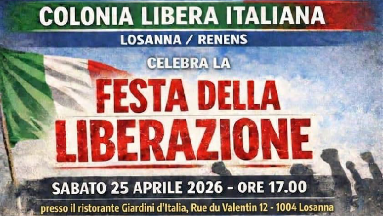 25 aprile 2026 – A Losanna si celebra la Liberazione: memoria storica e solidarietà per Gaza